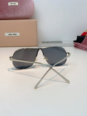 MIUMIU 26S OVAL FRAMEAVIATOR FRAME IN METAL 424526