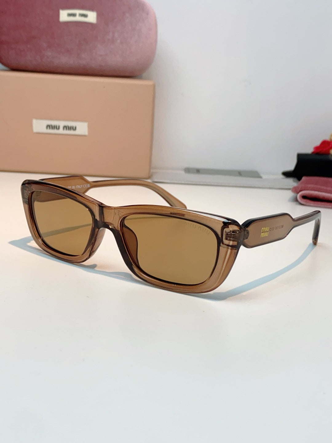 MIUMIU 26S RECTANGULAR FRAME IN ACETATE 426448