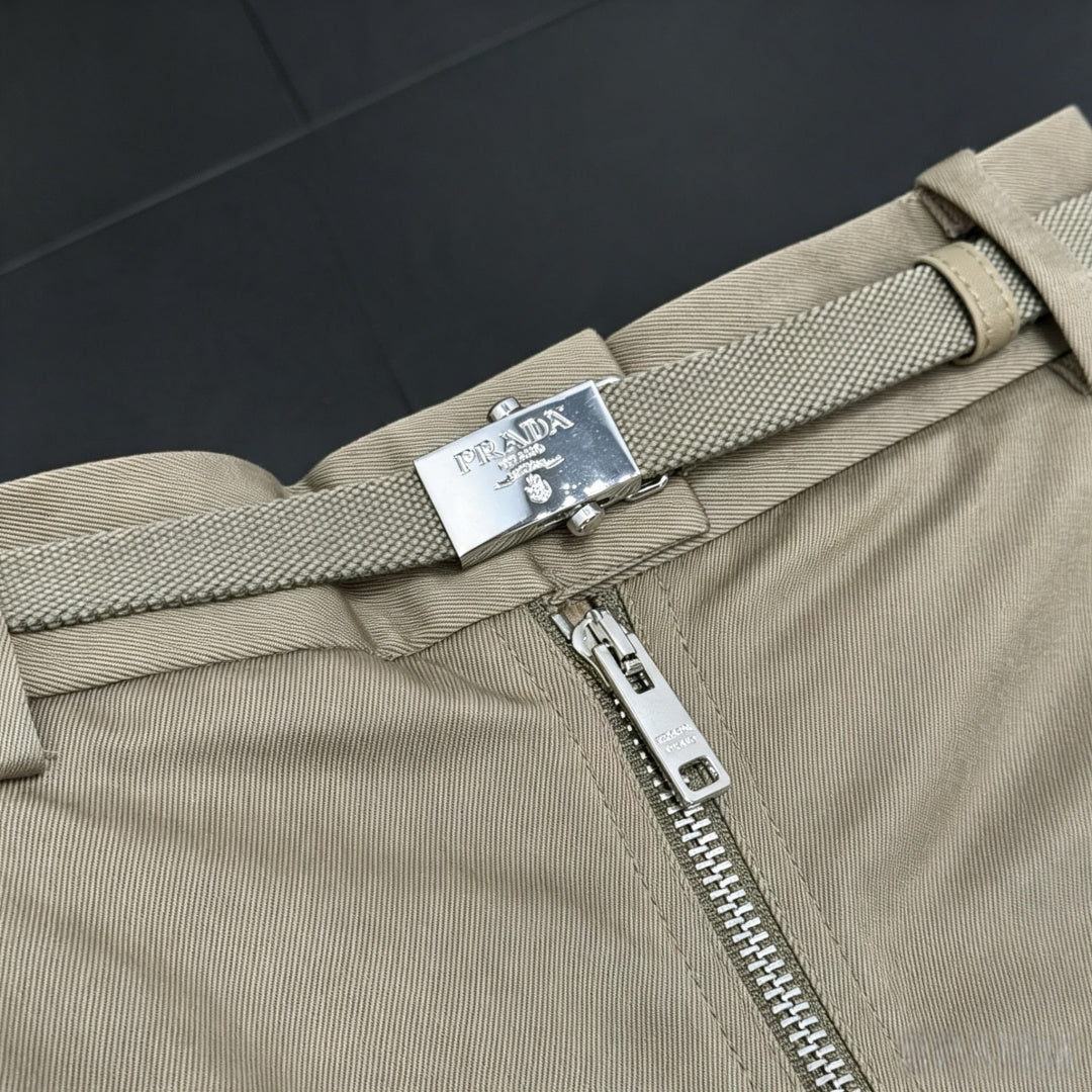 PRADA 26S BELTED A-LINE MINI SKIRT 1148