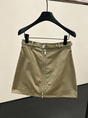 PRADA 26S BELTED A-LINE MINI SKIRT 1148