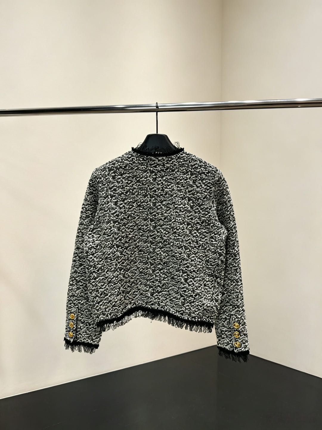 CHANEL 26S FRINGED TWEED JACKET 1596