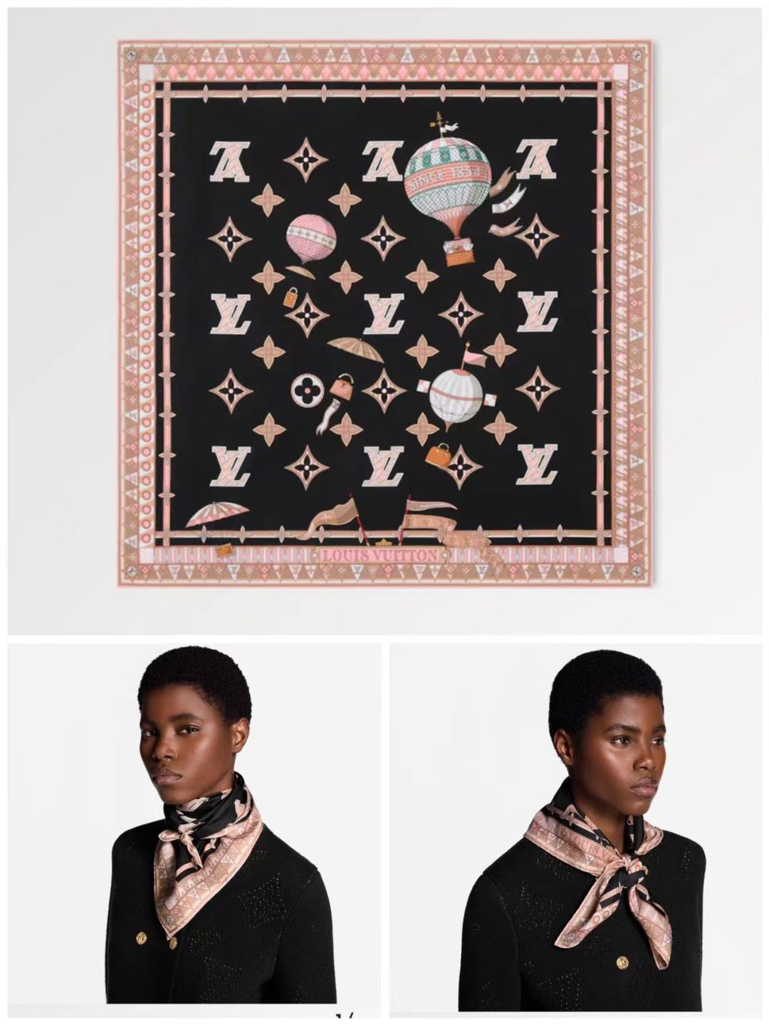 LV 26S SCARF 90 IN SILK 319819