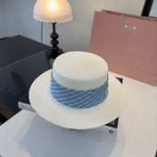 MIUMIU FLAT-BRIM STRAW HAT STYLE 41