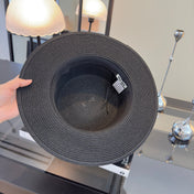 MIUMIU FLAT-BRIM STRAW HAT STYLE 14