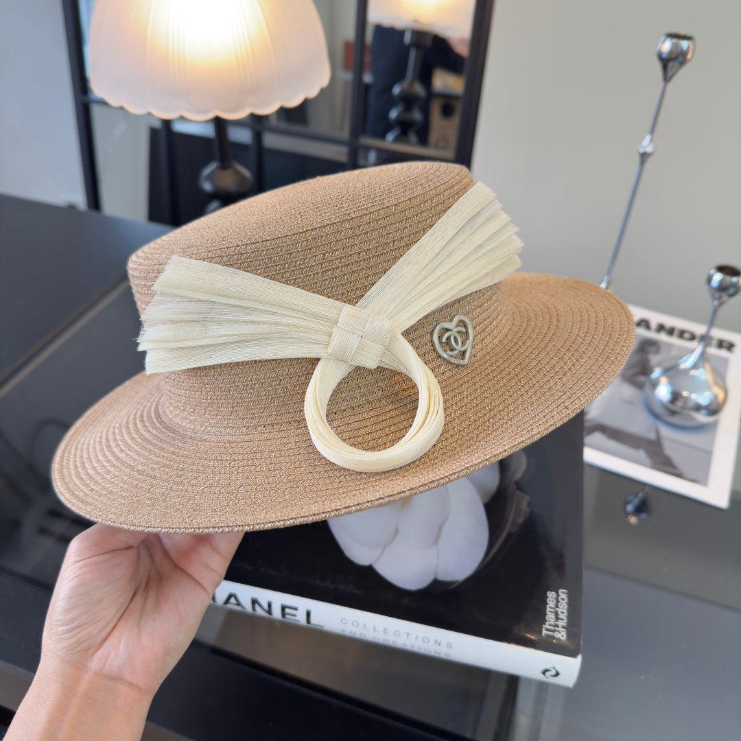 CHANEL 26S STRAW BOATER HAT 335886