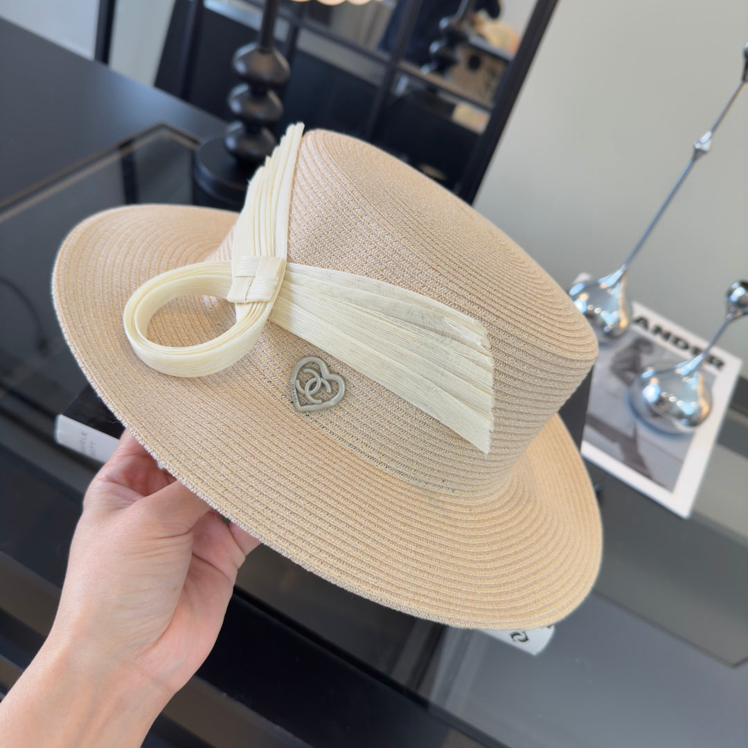 CHANEL 26S STRAW BOATER HAT 335887