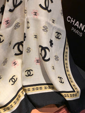 CHANEL 25S SCARF 140 CM IN CASHMERE AND SILK 943339