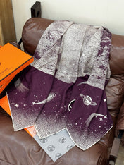 HERMES 25S SCARF 140 IN SILK CASHMERE 987419