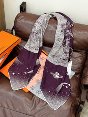 HERMES 25S SCARF 140 IN SILK CASHMERE 987419