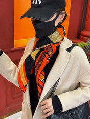 HERMES 25S SCARF 140 IN SILK CASHMERE 989480