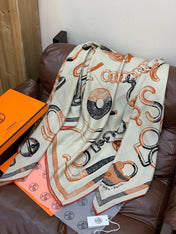 HERMES 25S SCARF 137 IN SILK CASHMERE 991692