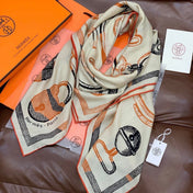 HERMES 25S SCARF 137 IN SILK CASHMERE 991692