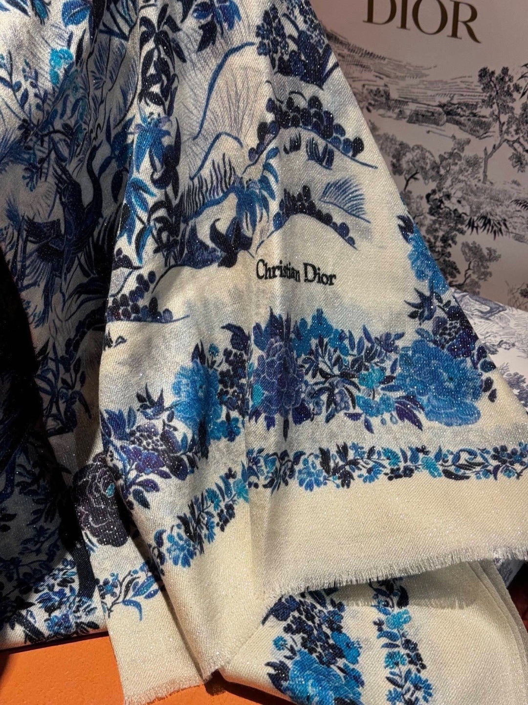DIOR 26S SCARF 110CM IN WOOL & CASHMERE 300232