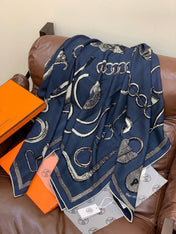 HERMES 26S SCARF 140 IN CASHMERE AND SILK 303157