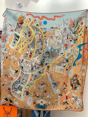 HERMES 26S SCARF 135 IN CASHMERE AND SILK 304246