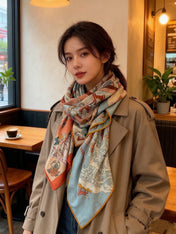HERMES 26S SCARF 135 IN CASHMERE AND SILK 304250