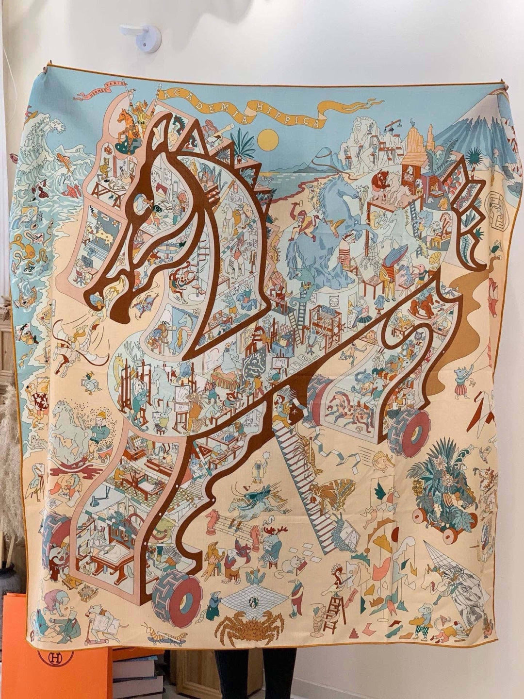 HERMES 26S SCARF 135 IN CASHMERE AND SILK 304250