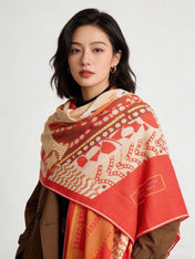 HERMES 26S SCARF 140 IN CASHMERE AND SILK 304706