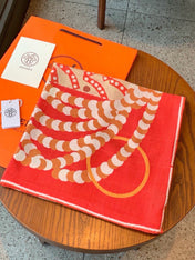HERMES 26S SCARF 140 IN CASHMERE AND SILK 304706