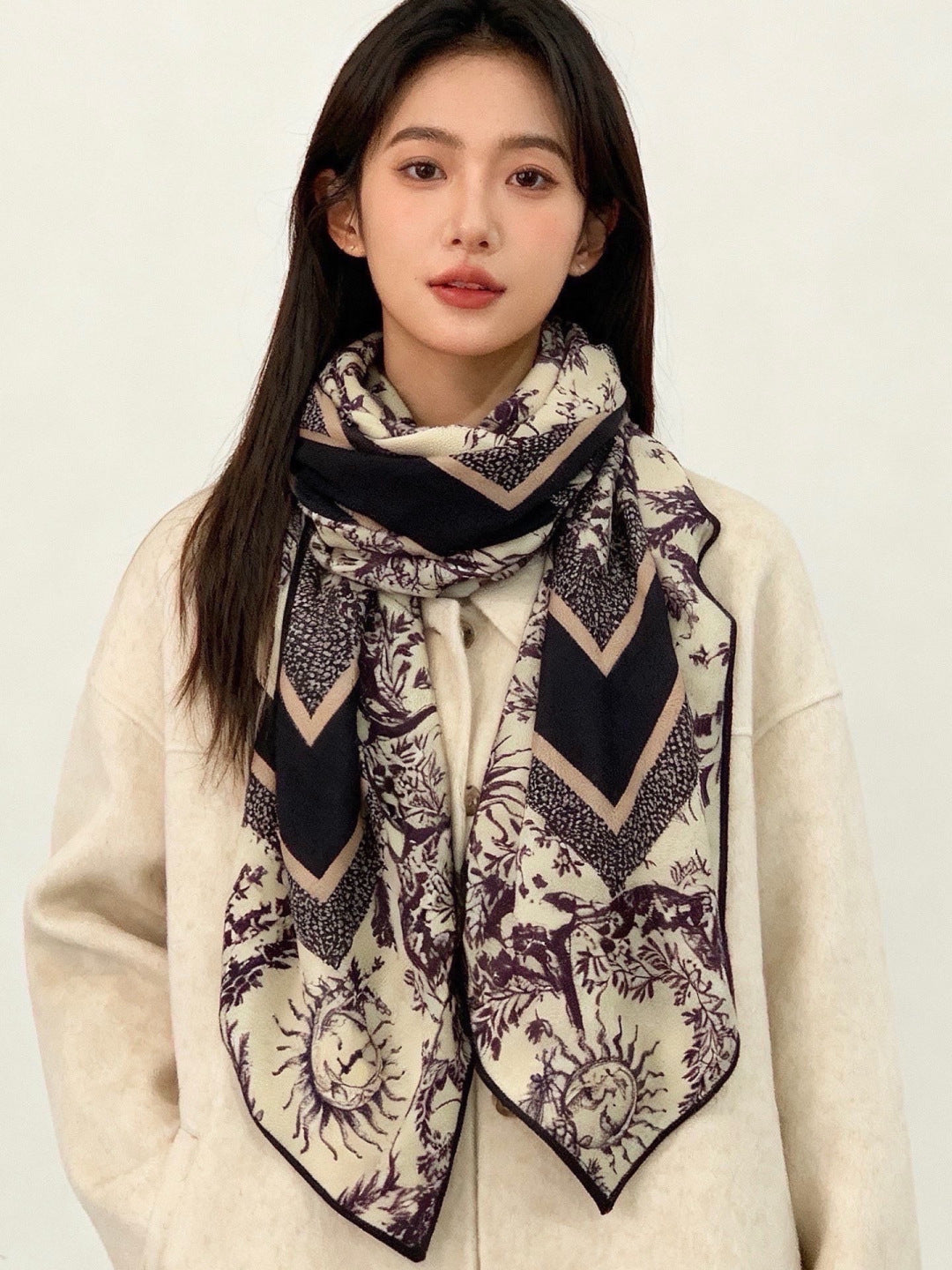 DIOR 26S SCARF 135CM IN CASHMERE SILK 304709