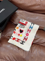 CHANEL 26S SCARF 200 IN CASHMERE AND SILK 307209
