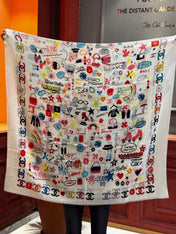 CHANEL 26S SCARF 200 IN CASHMERE AND SILK 307209