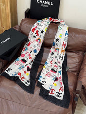 CHANEL 26S SCARF 200 IN CASHMERE AND SILK 307210