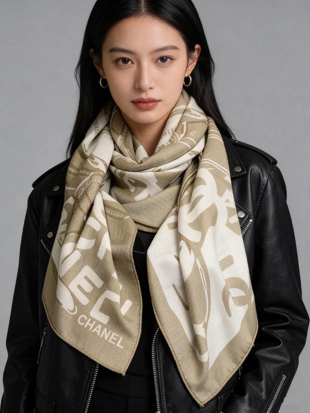 CHANEL 26S SCARF 135 IN CASHMERE AND SILK 309366