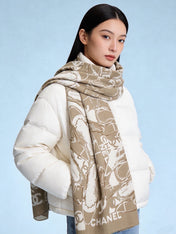 CHANEL 26S SCARF 135 IN CASHMERE AND SILK 309366