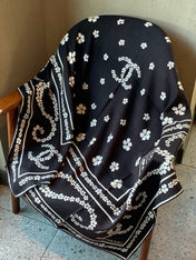 CHANEL 26S SCARF 135 IN CASHMERE AND SILK 309371