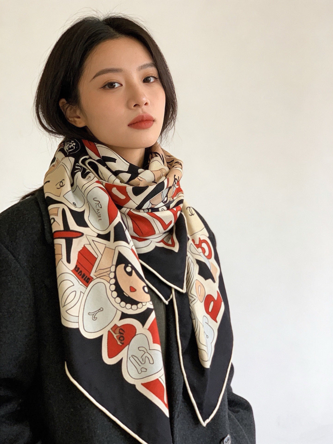 CHANEL 26S SCARF 135 IN CASHMERE AND SILK 309866
