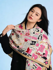 CHANEL 26S SCARF 135 IN CASHMERE AND SILK 309870