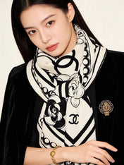 CHANEL 26S SCARF 135 IN CASHMERE AND SILK 309893