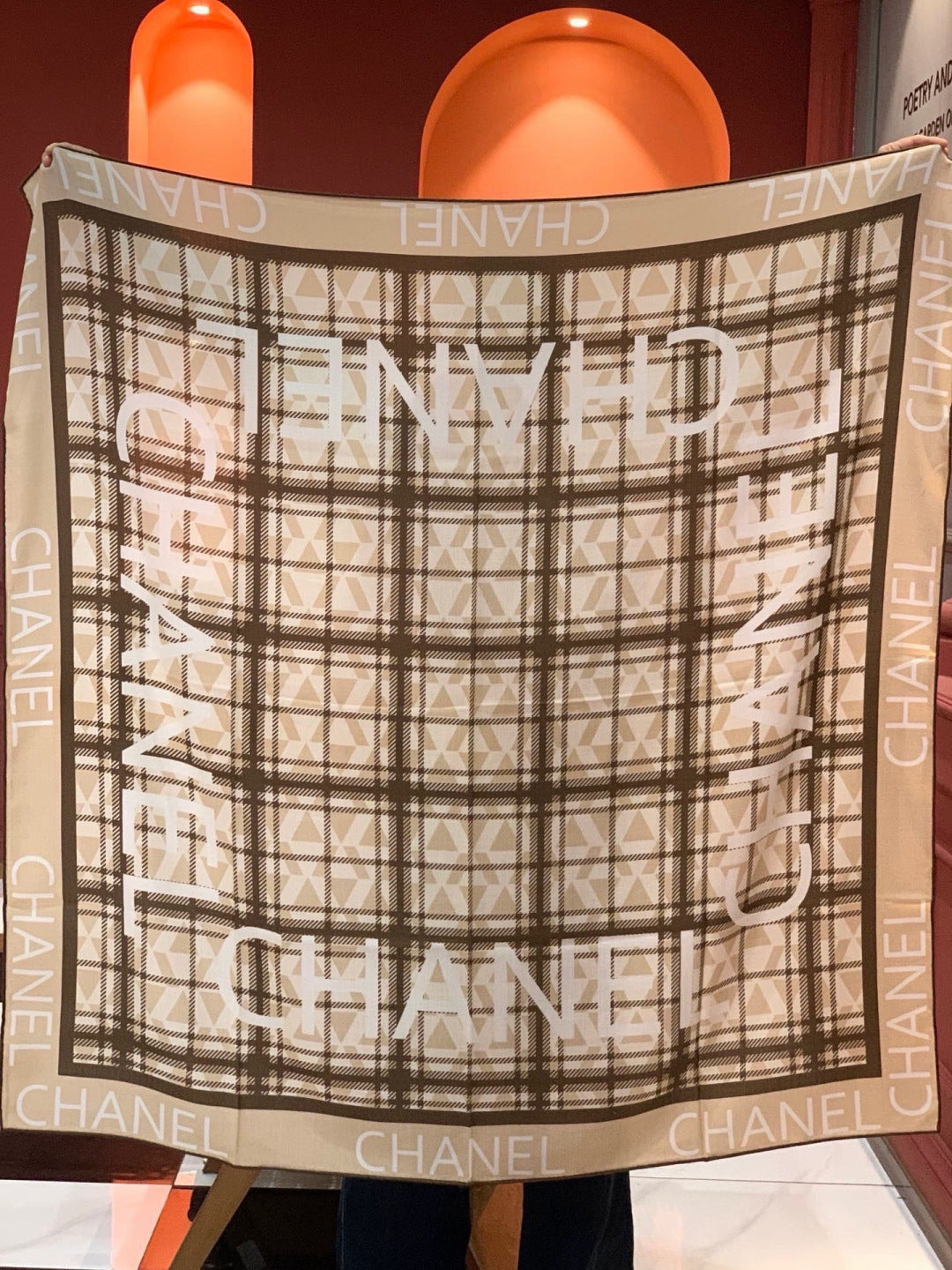 CHANEL 26S SCARF 135 IN CASHMERE AND SILK 309899