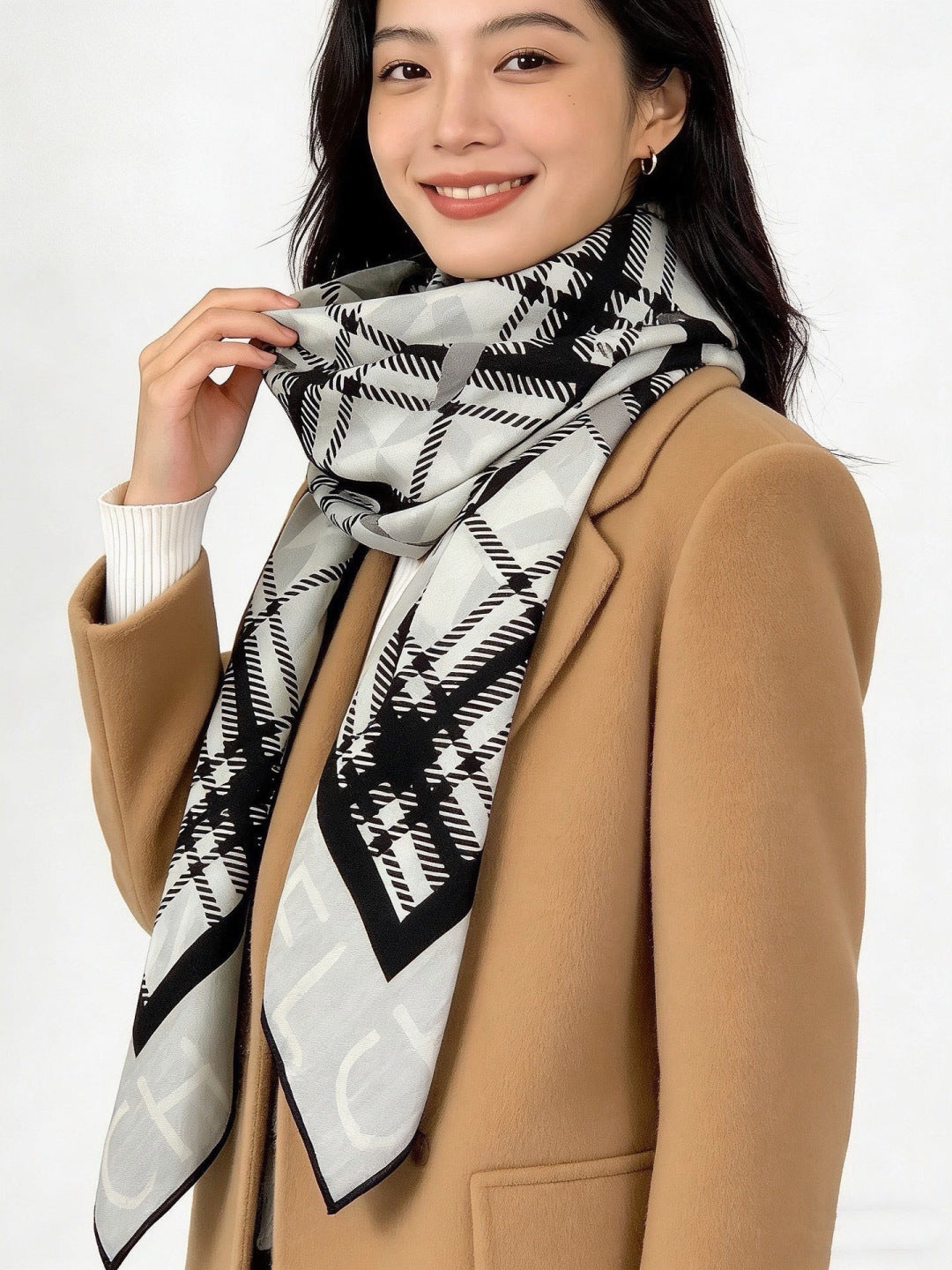CHANEL 26S SCARF 135 IN CASHMERE AND SILK 309901