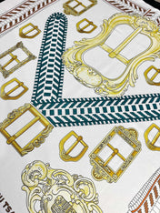 HERMES 26S PRINTED SQUARE SCARF 88 IN SILK 309939