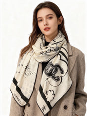 CHANEL 26S SCARF 140 IN SILK 311979
