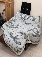 CHANEL 26S SCARF 135 IN SILK AND CASHMERE 313313