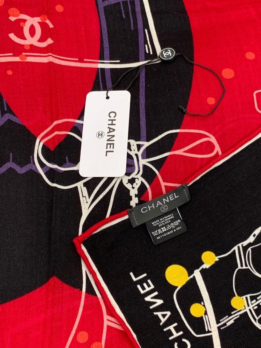 CHANEL 26S SCARF 135 IN SILK AND CASHMERE 313315