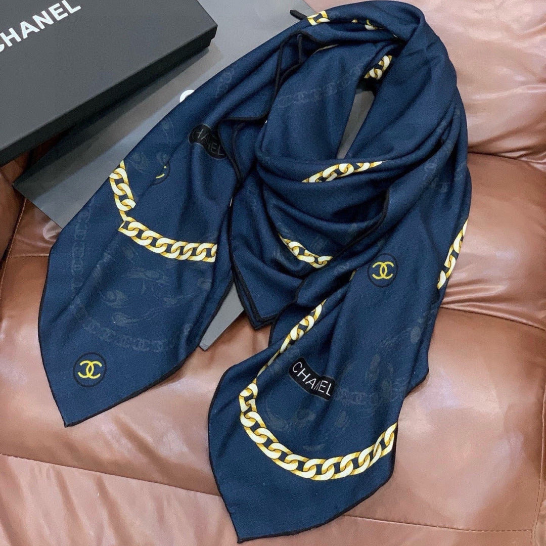 CHANEL 26S SCARF 135 IN SILK AND CASHMERE 313343