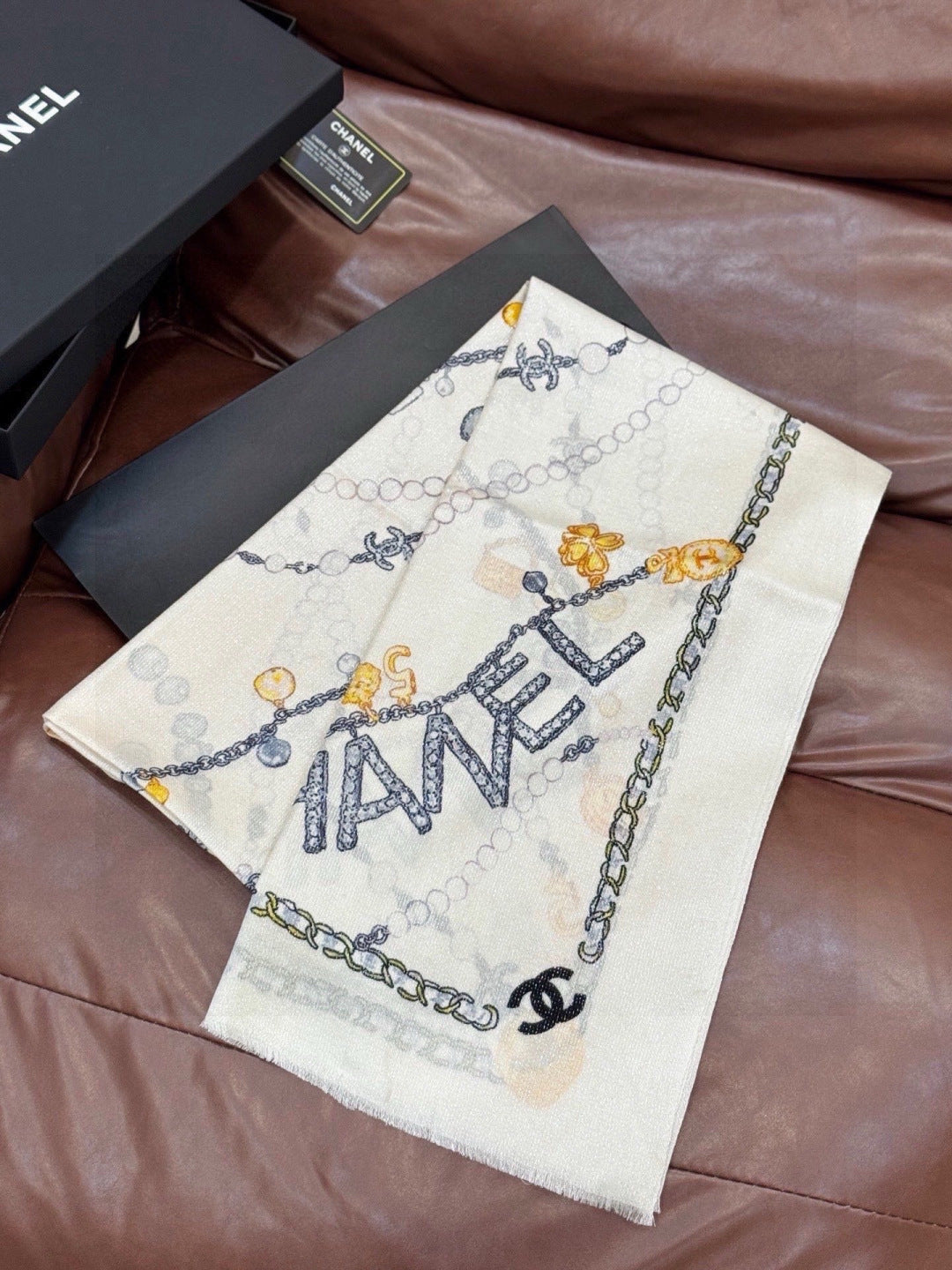 CHANEL 26S SCARF 200 IN SILK 313205