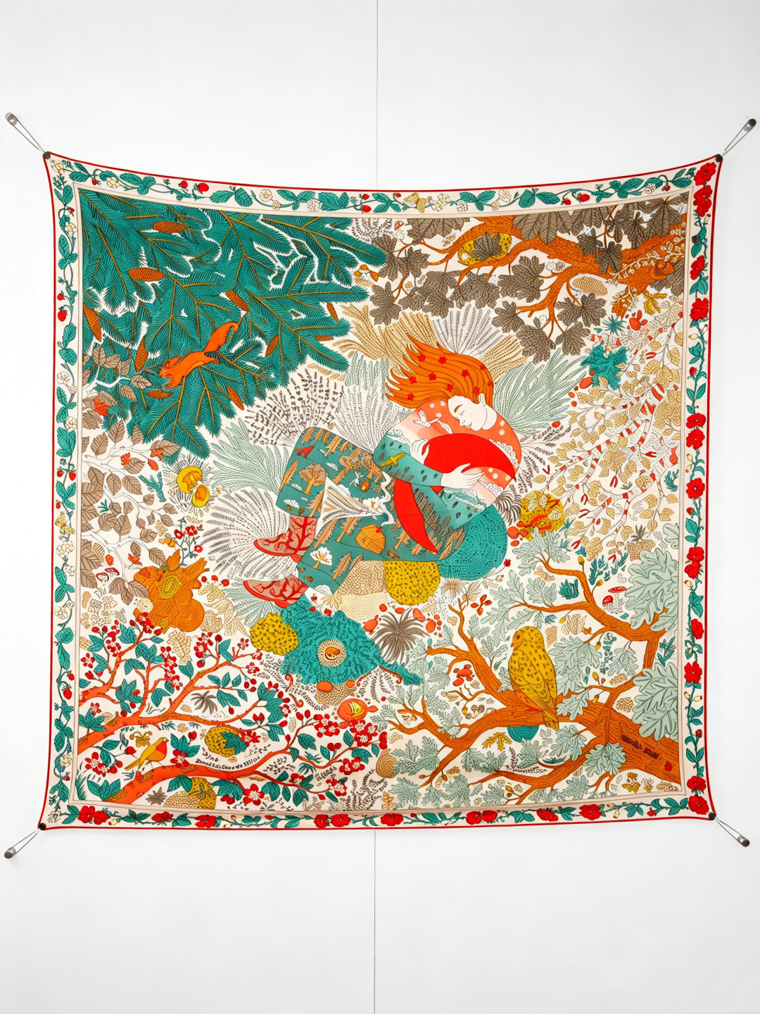 HERMES 26S SCARF 135 IN SILK AND CASHMERE 492454