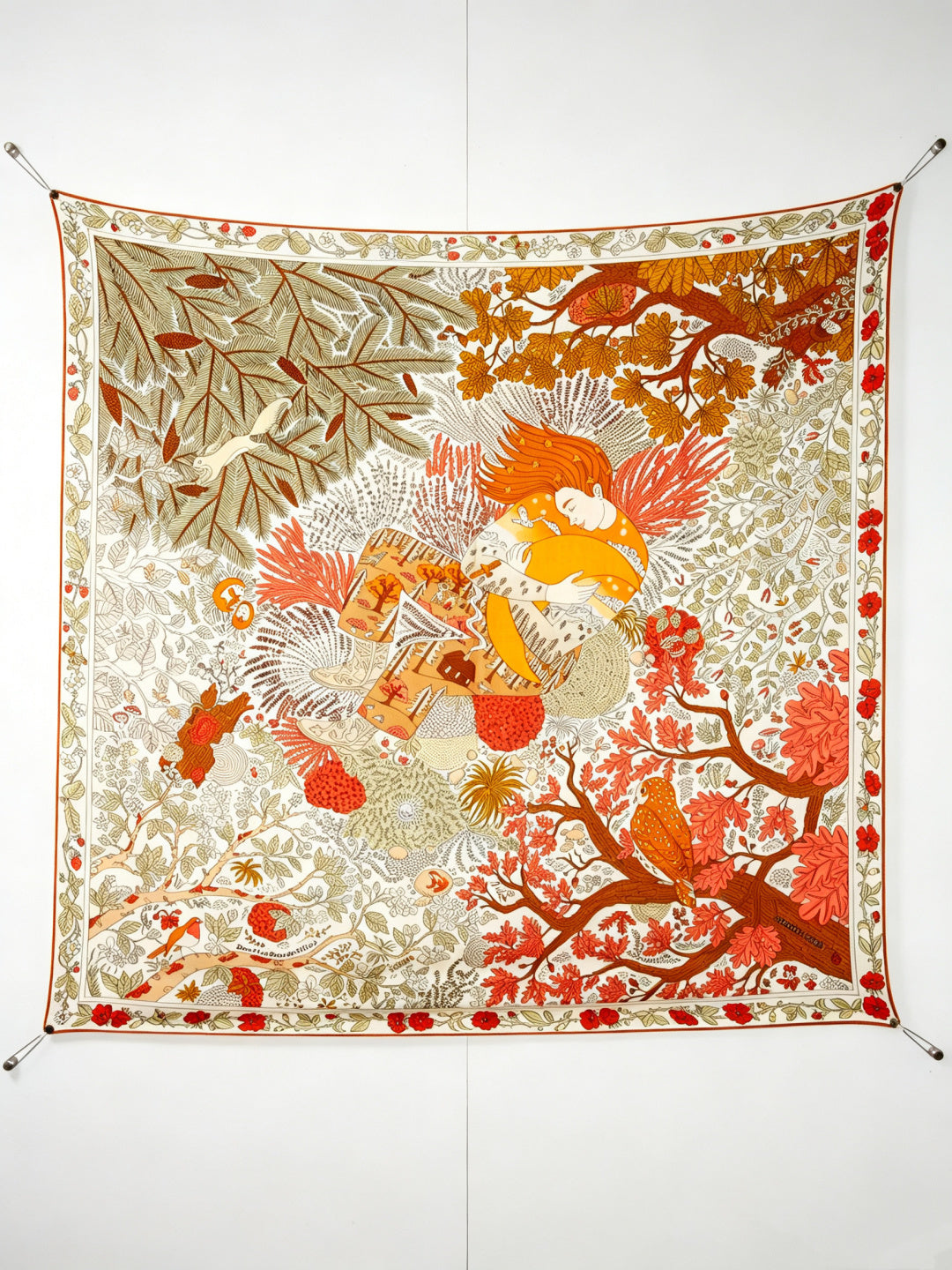 HERMES 26S SCARF 135 IN SILK AND CASHMERE 492457