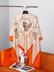 HERMES 26S SCARF 135 IN SILK AND CASHMERE 498486