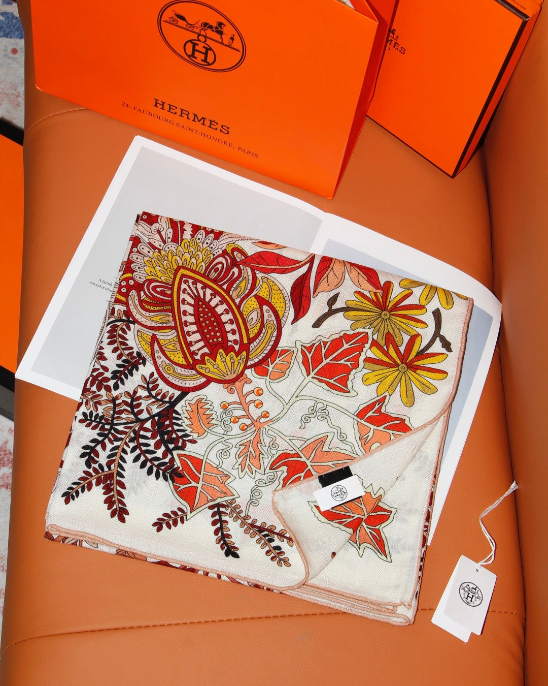 HERMES 26S SCARF 135 IN SILK AND CASHMERE 499969