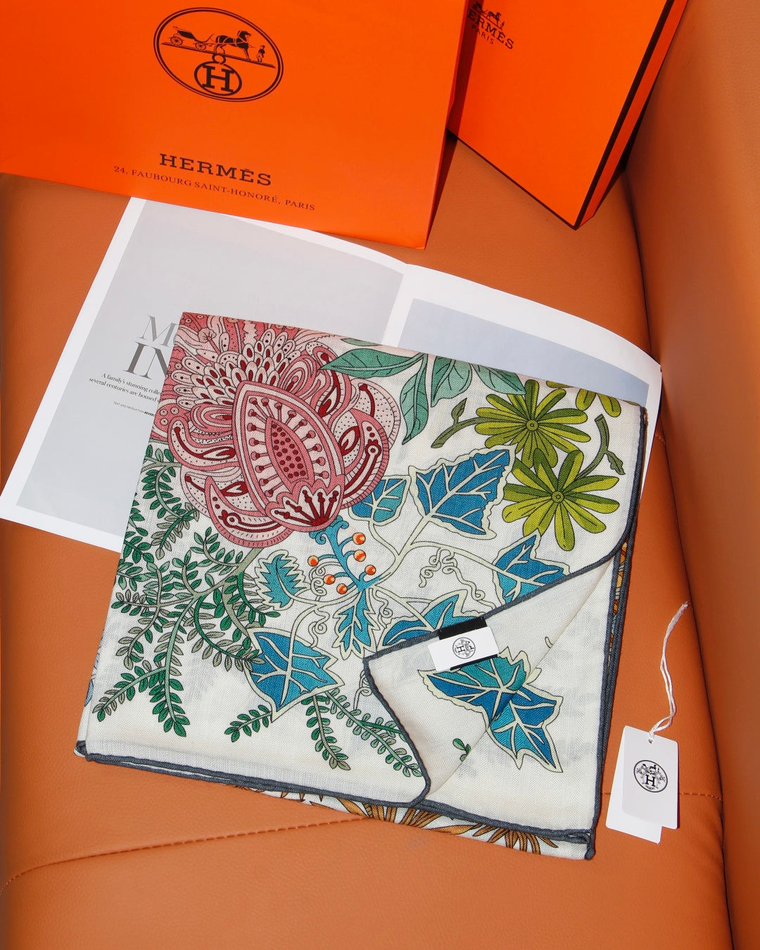 HERMES 26S SCARF 135 IN SILK AND CASHMERE 499967