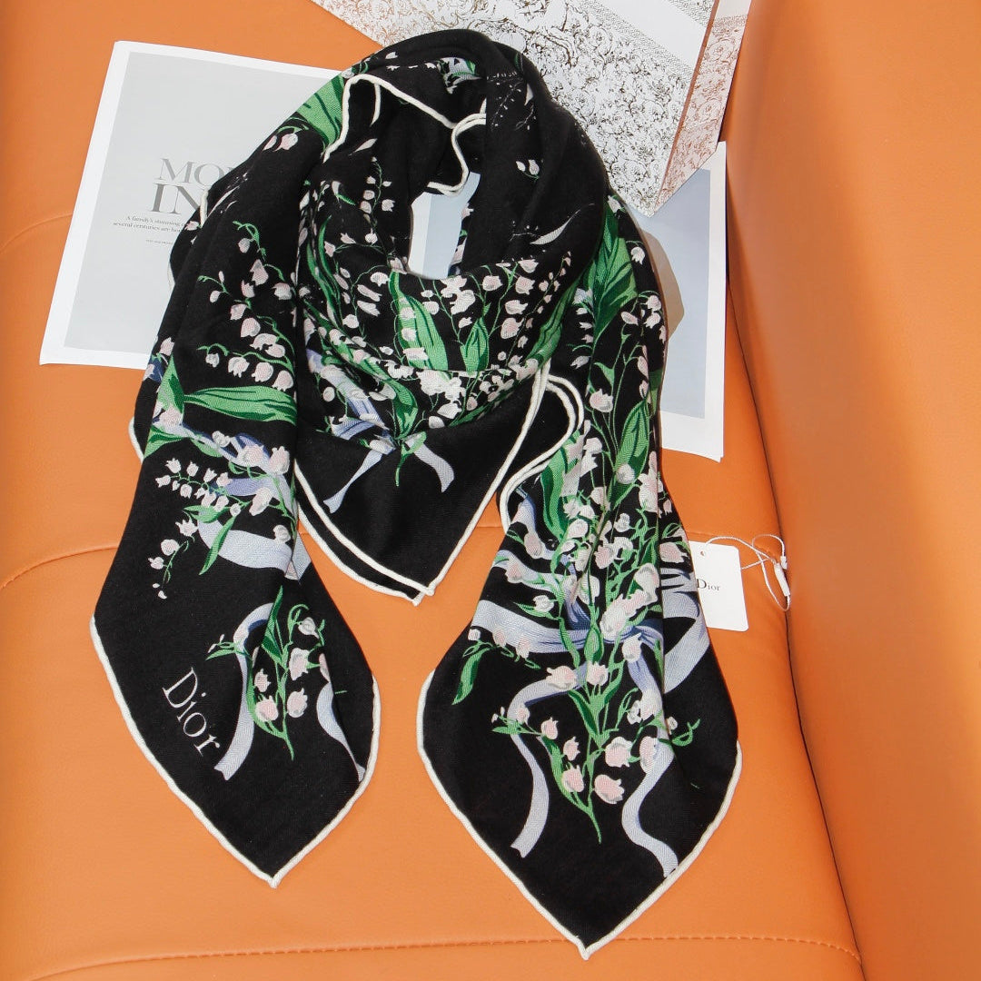 DIOR 26S SCARF 135 IN SILK AND CASHMERE 509322
