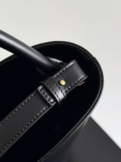 BOTTEGA VENETA 25S MEDIUM LIBERTA 30 IN BLACK CALFSKIN GOLD HARDWARE