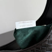 BOTTEGA VENETA 25S VENETO BAG 27 IN BLACK CALFSKIN SILVER HARDWARE