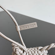 BOTTEGA VENETA 25S CAT CHARM IN GREIGE CALFSKIN
